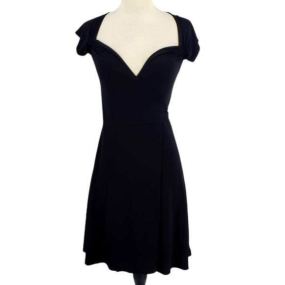 Norma Kamali Black Jersey Wrap Dress Size XS - Picture 3 of 10